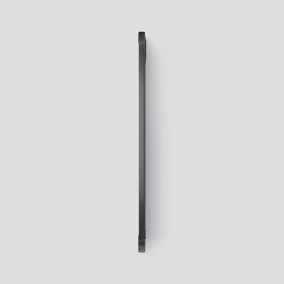 Grey iPad Pro 12.9-inch Case Alligator with Black Metal -3 | Grey-Black