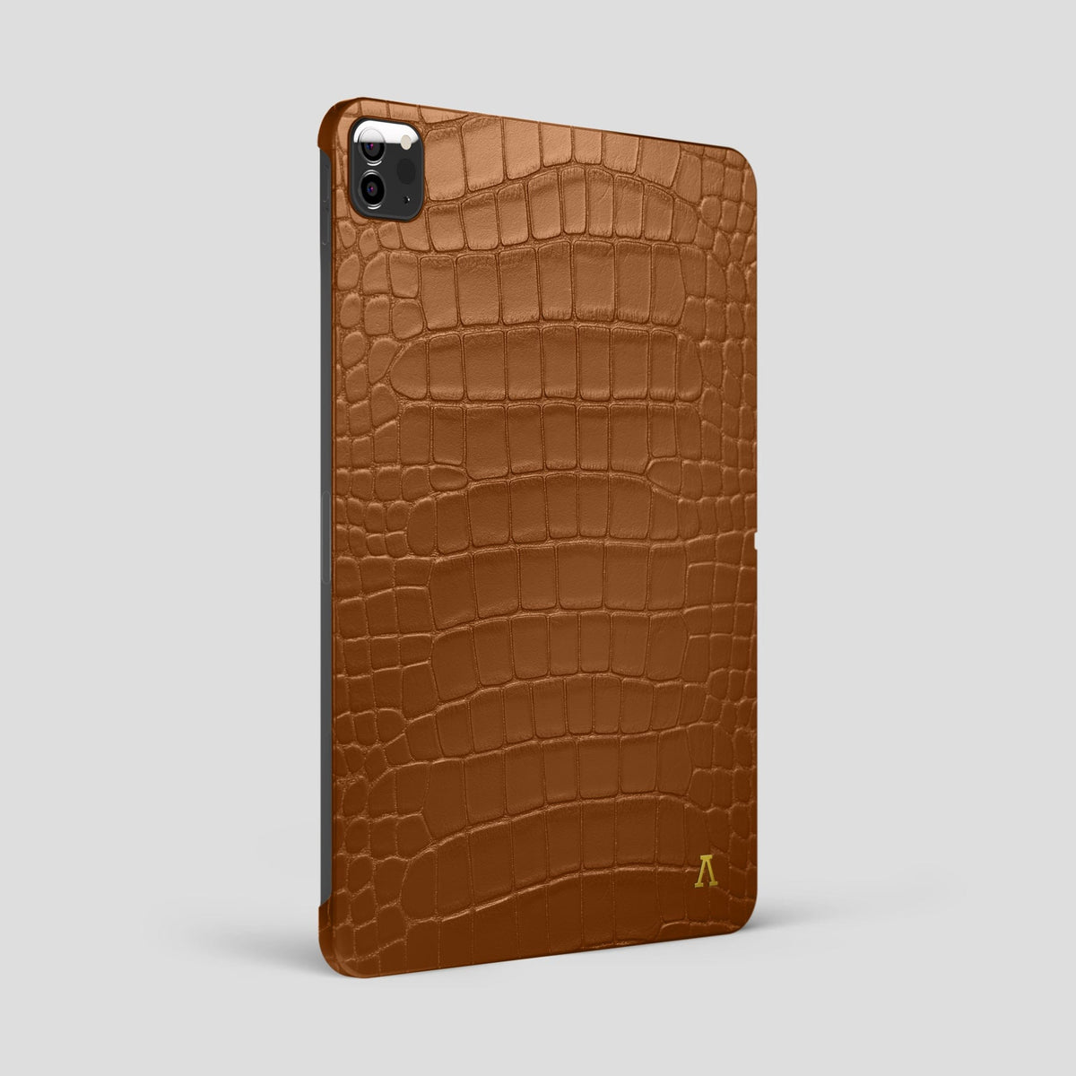 Honey iPad Pro 12.9-inch Case Alligator with Gold Metal -1 | Honey-Gold