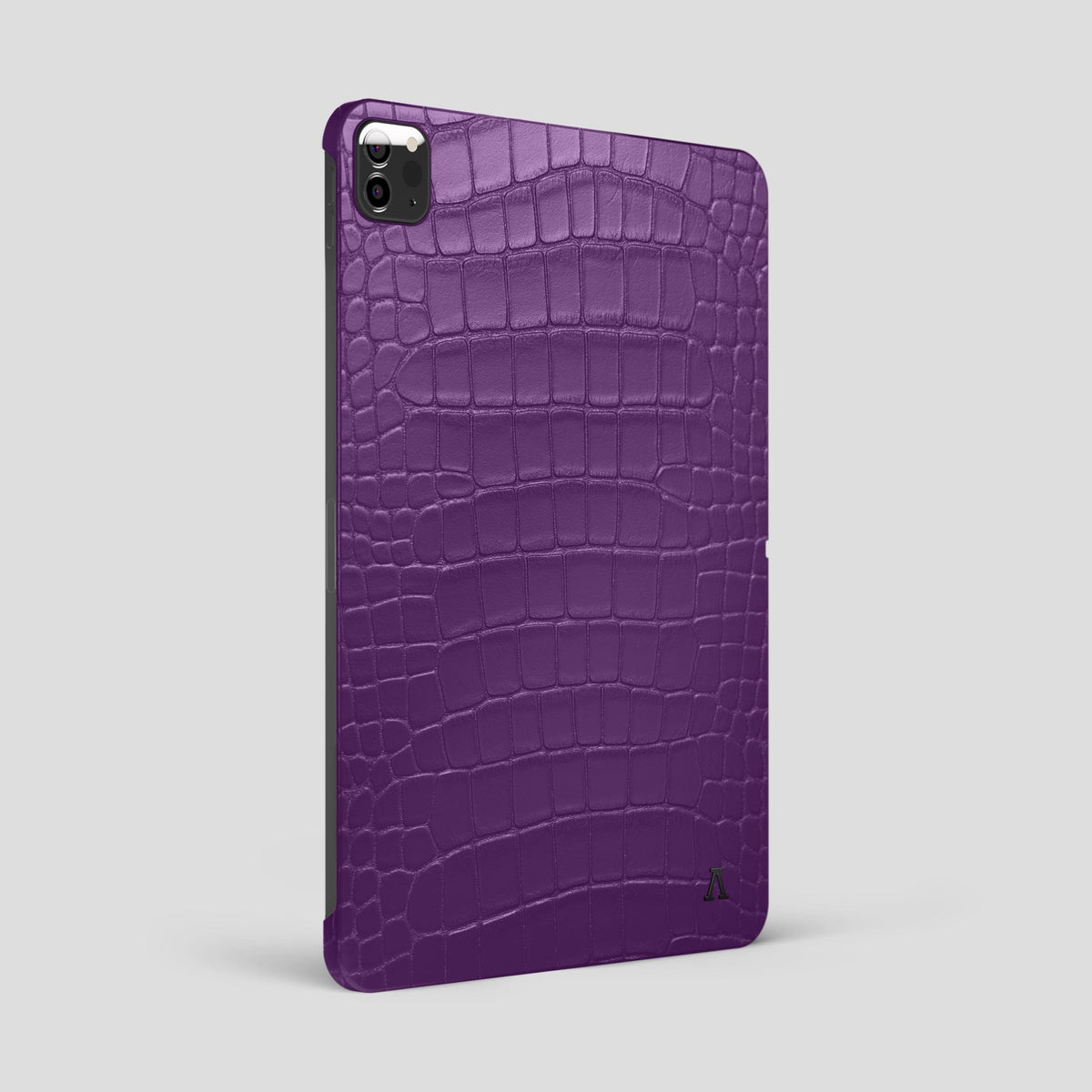 Purple iPad Pro 12.9-inch Case Alligator with Black Metal -1 | Purple-Black