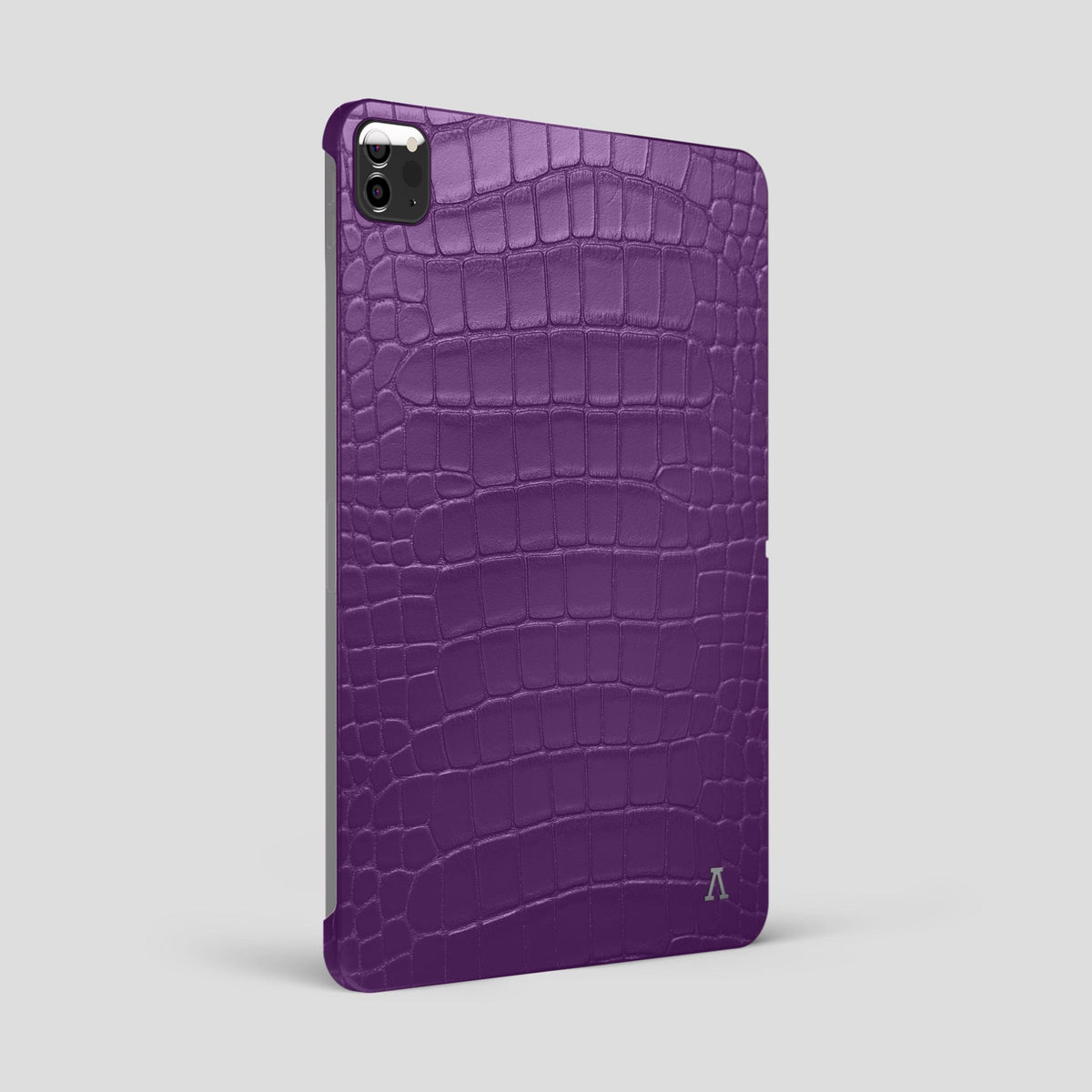 Purple iPad Pro 12.9-inch Case Alligator with Steel Metal -1 | Purple-Steel
