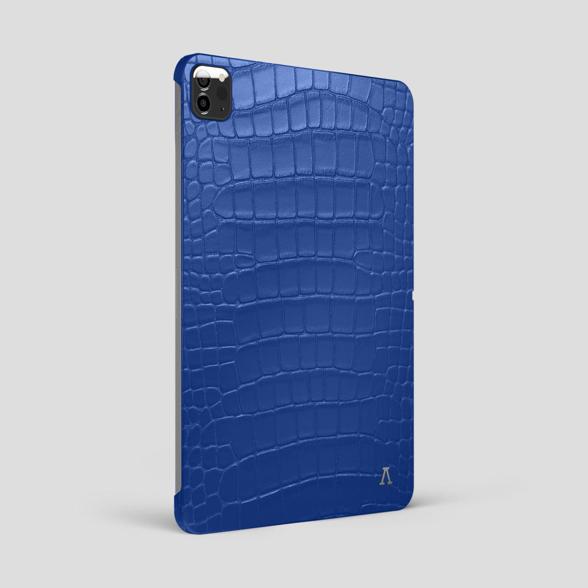 Royal Blue iPad Pro 12.9-inch Case Alligator with Steel Metal -1 | Royal-Blue-Steel