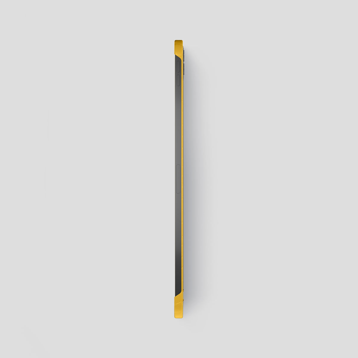 Yellow iPad Pro 12.9-inch Case Alligator with Gold Metal -3 | Yellow-Gold