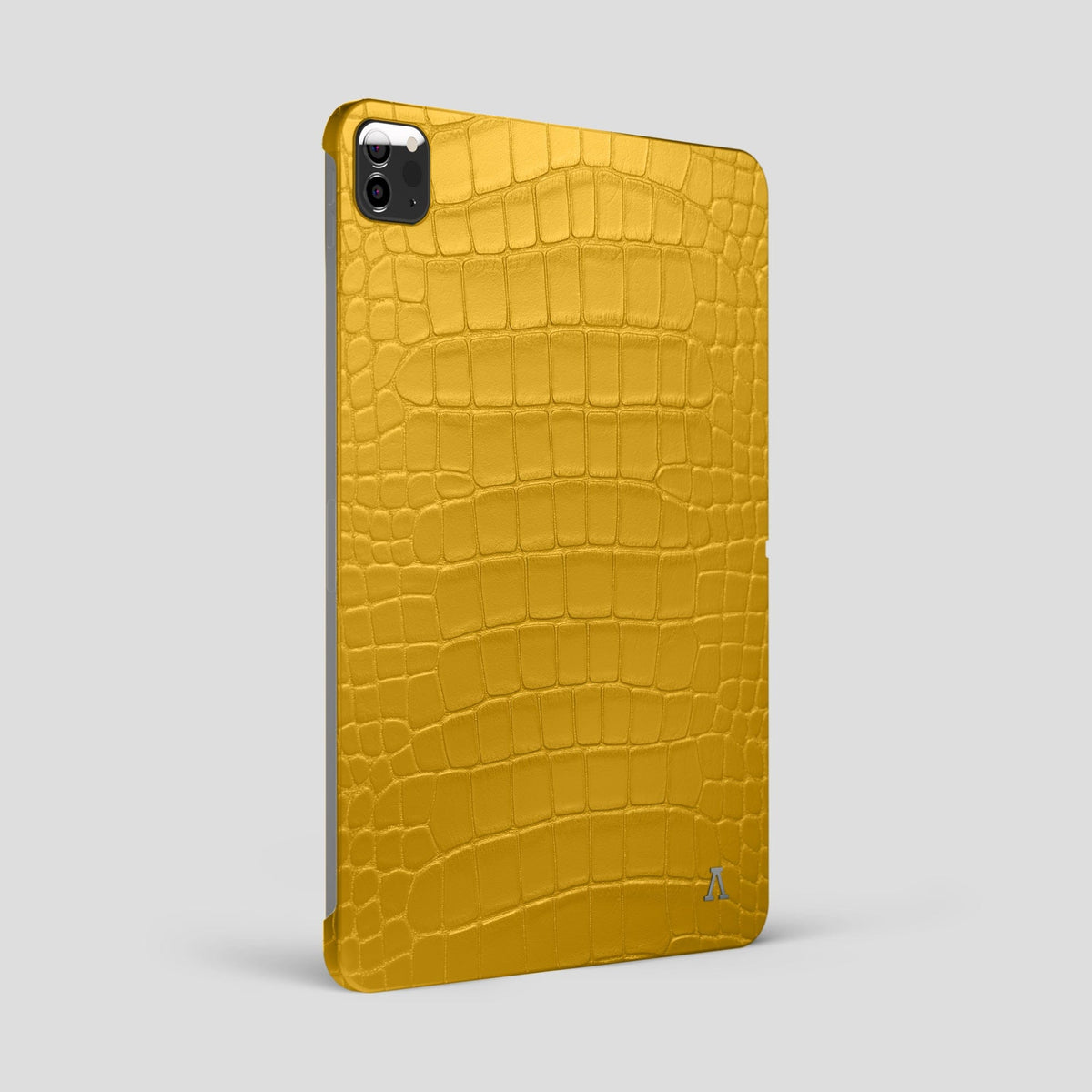 Yellow iPad Pro 12.9-inch Case Alligator with Steel Metal -1 | Yellow-Steel