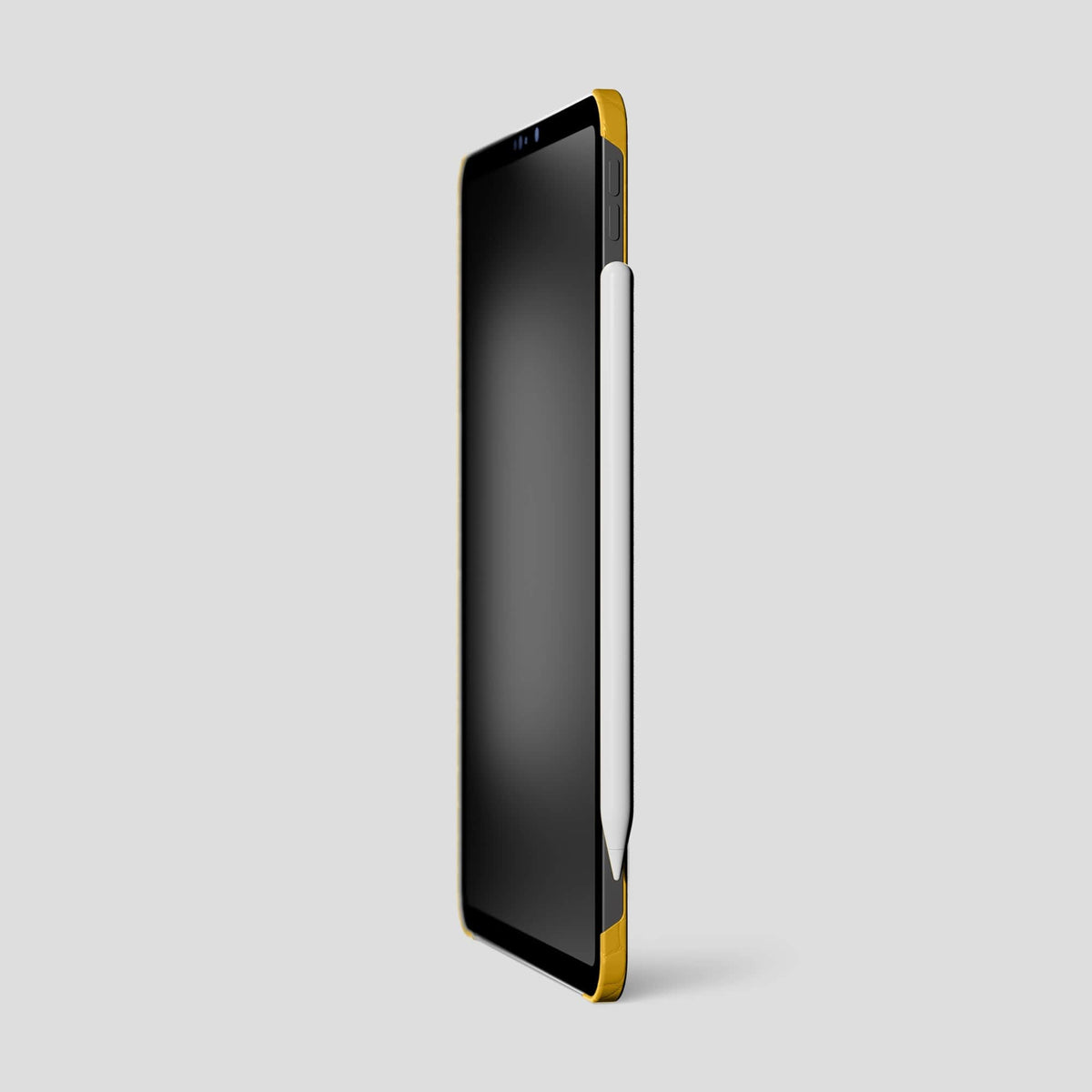 Yellow iPad Pro 12.9-inch Case Alligator with Steel Metal -4 | Yellow-Steel