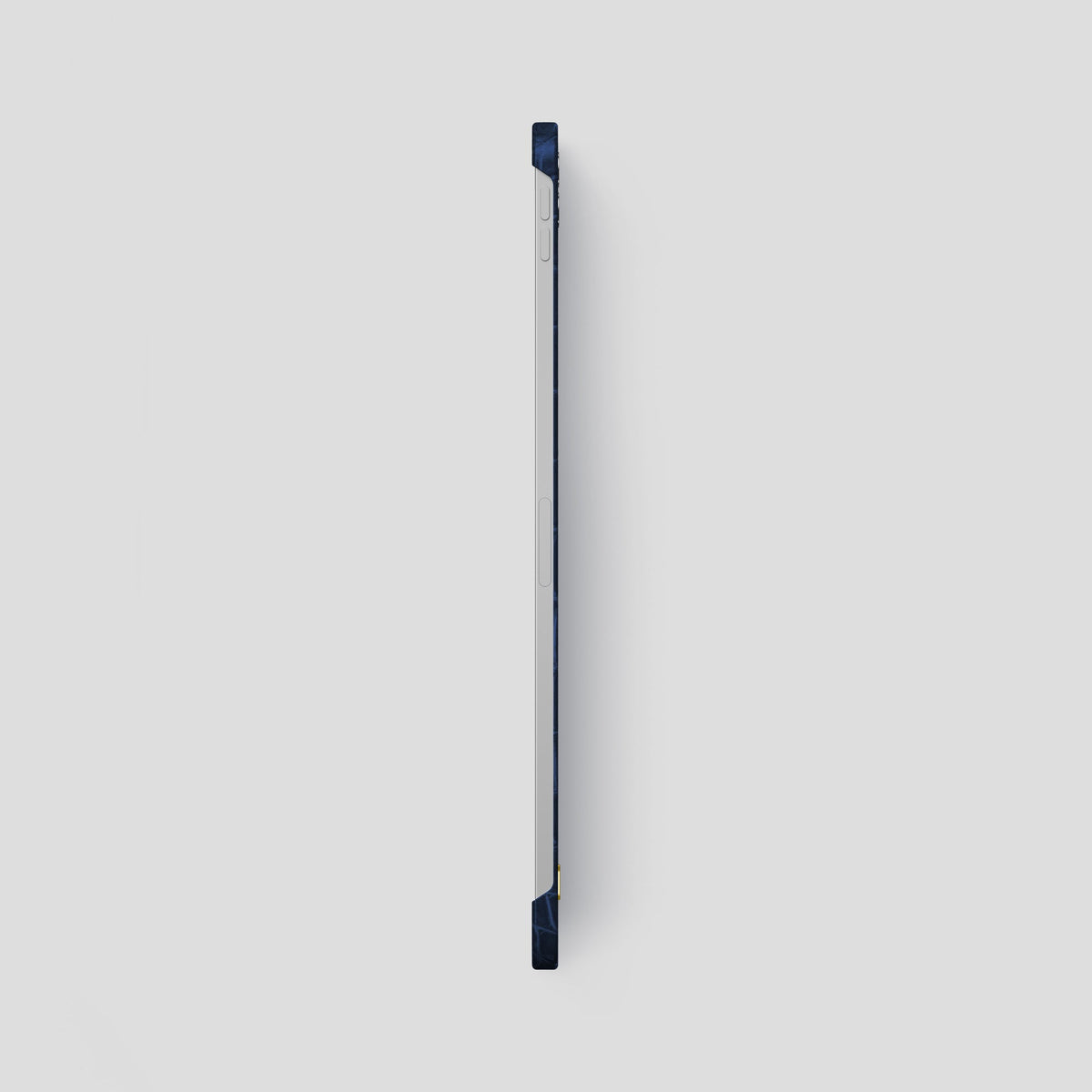 Navy Blue iPad Pro 12.9-inch Case Himalayan Crocodile with Gold Metal -3 | Navy-Blue-Gold