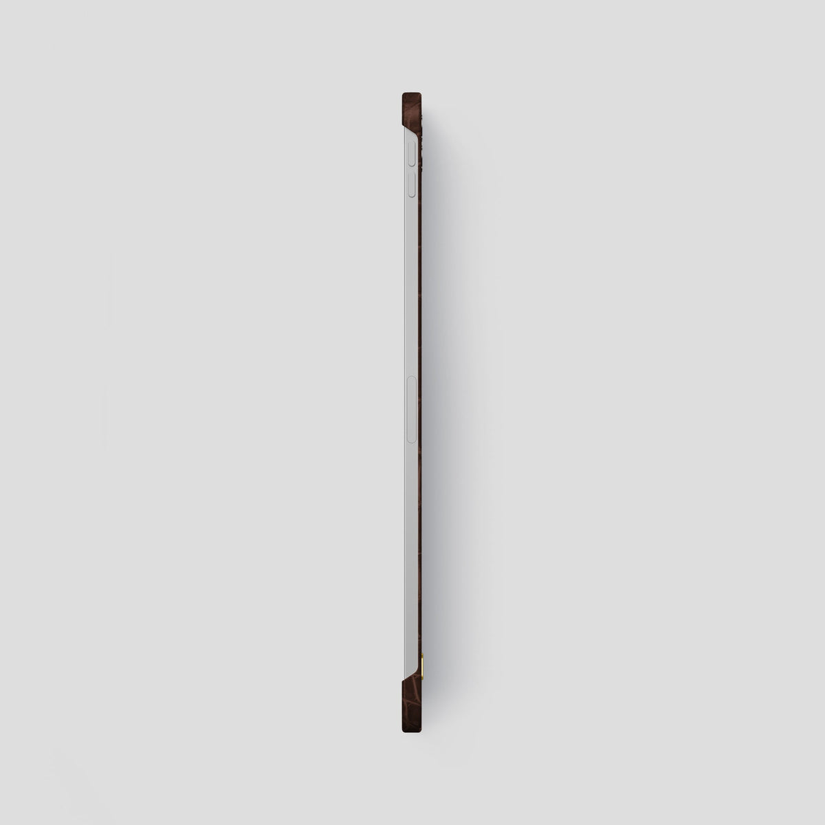 Dark Brown iPad Pro 12.9-inch Case Himalayan Crocodile with Gold Metal -3 | Dark-Brown-Gold
