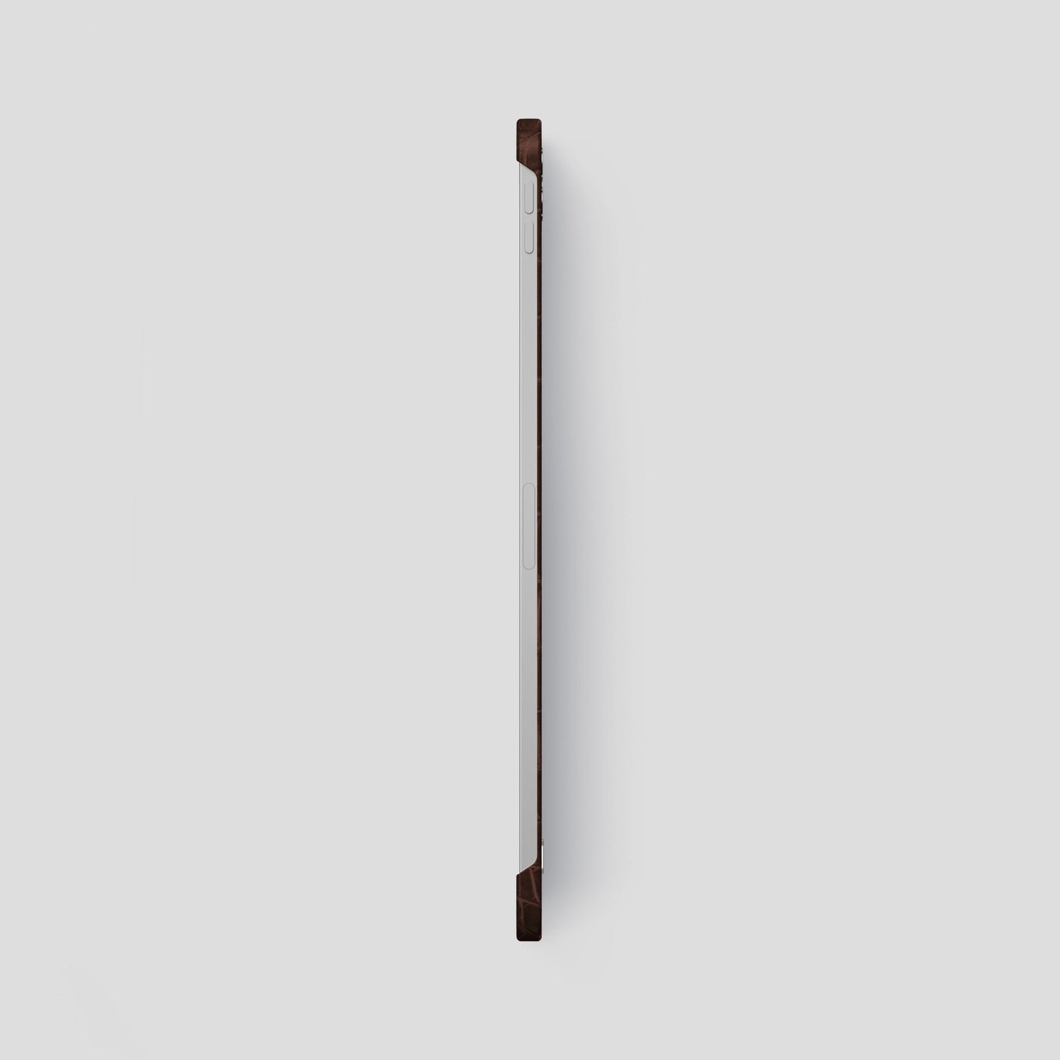 Dark Brown iPad Pro 12.9-inch Case Himalayan Crocodile with Steel Metal -3 | Dark-Brown-Steel