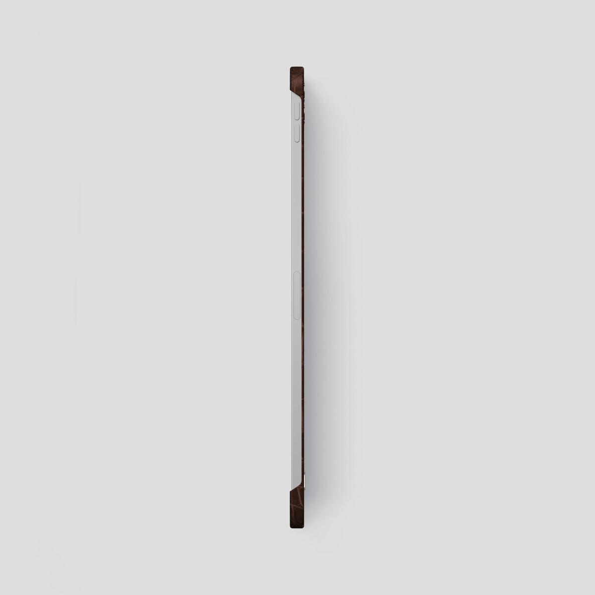 Dark Brown iPad Pro 12.9-inch Case Himalayan Crocodile with Steel Metal -3 | Dark-Brown-Steel
