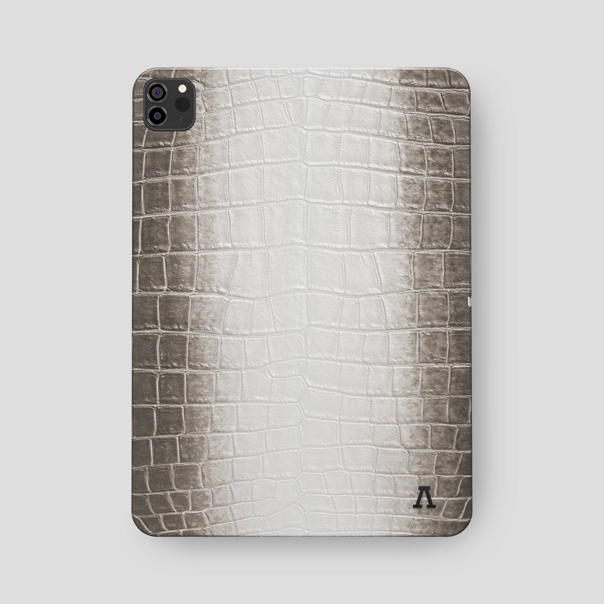 Dark iPad Pro 12.9-inch Case Himalayan Crocodile with Black Metal -2 | Dark-Black