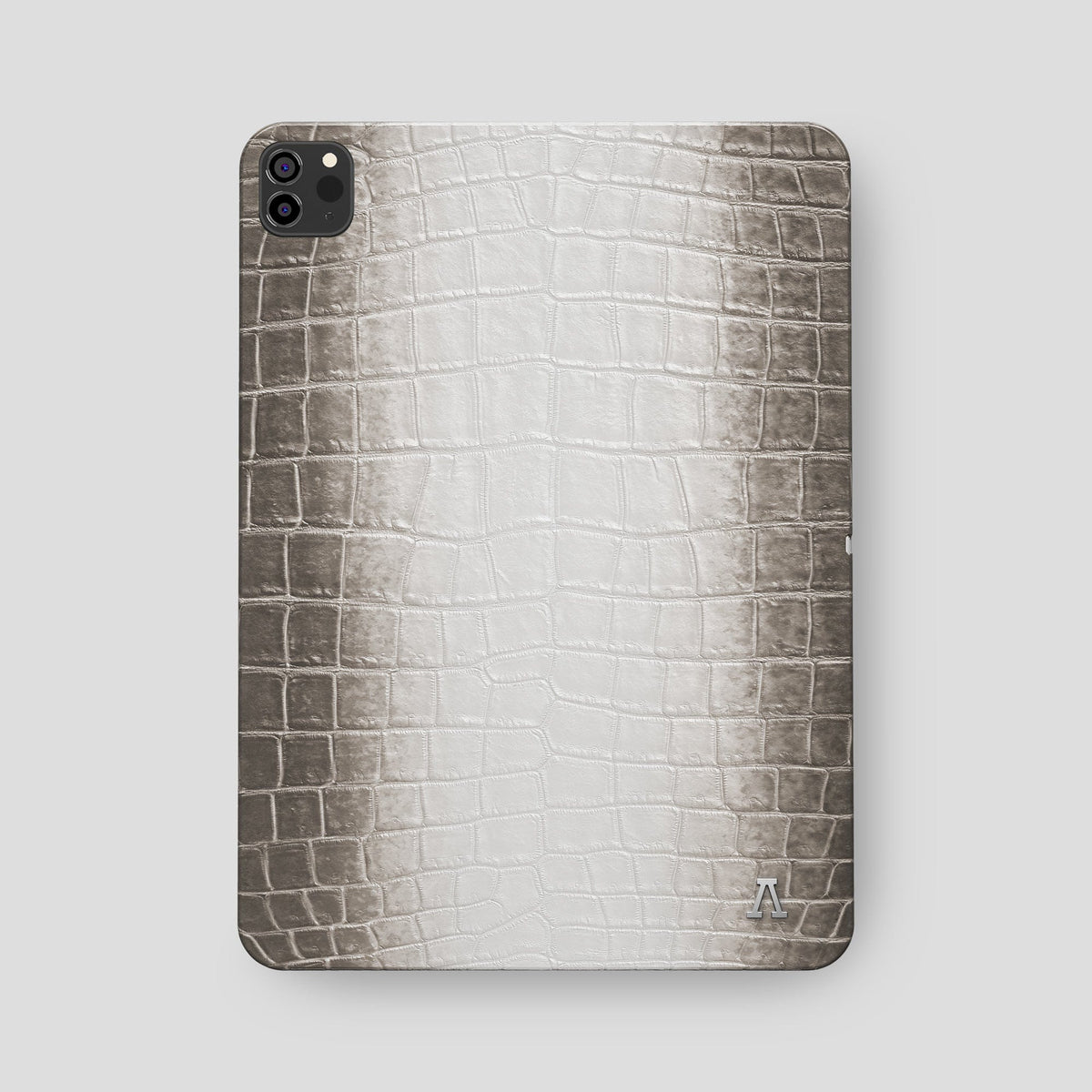 Dark iPad Pro 12.9-inch Case Himalayan Crocodile with Steel Metal -2 | Dark-Steel