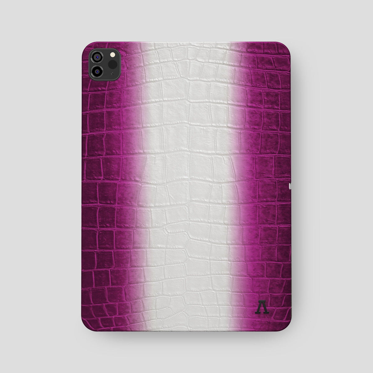 Fuchsia iPad Pro 12.9-inch Case Himalayan Crocodile with Black Metal -2 | Fuchsia-Black