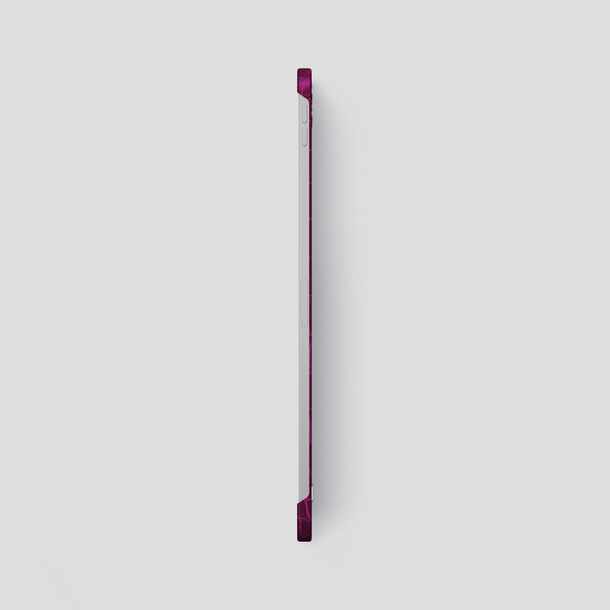 Fuchsia iPad Pro 12.9-inch Case Himalayan Crocodile with Steel Metal -3 | Fuchsia-Steel