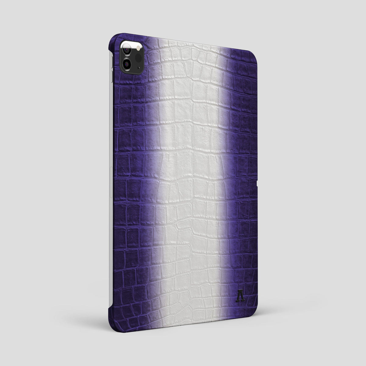 Purple iPad Pro 12.9-inch Case Himalayan Crocodile with Black Metal -1 | Purple-Black