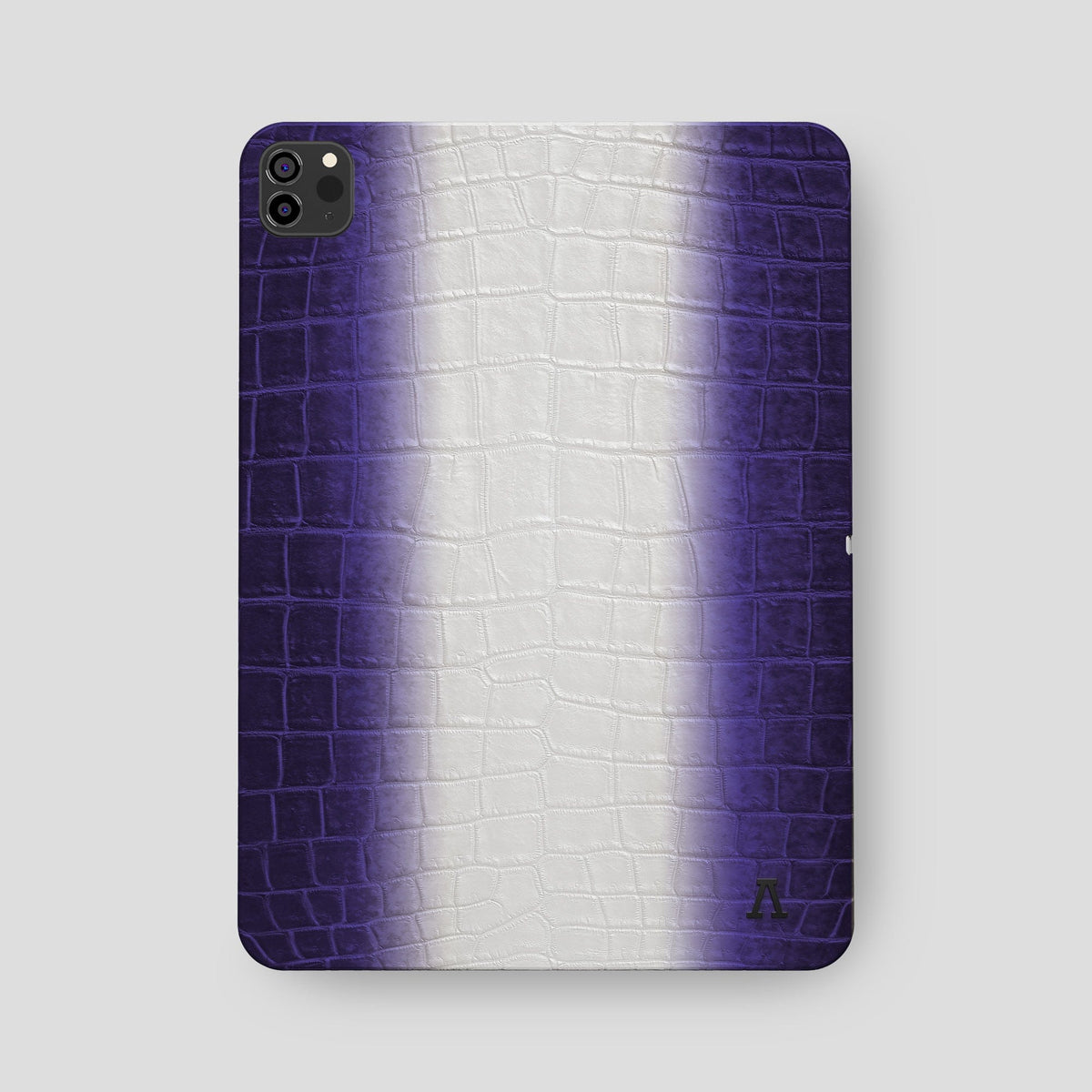 Purple iPad Pro 12.9-inch Case Himalayan Crocodile with Black Metal -2 | Purple-Black