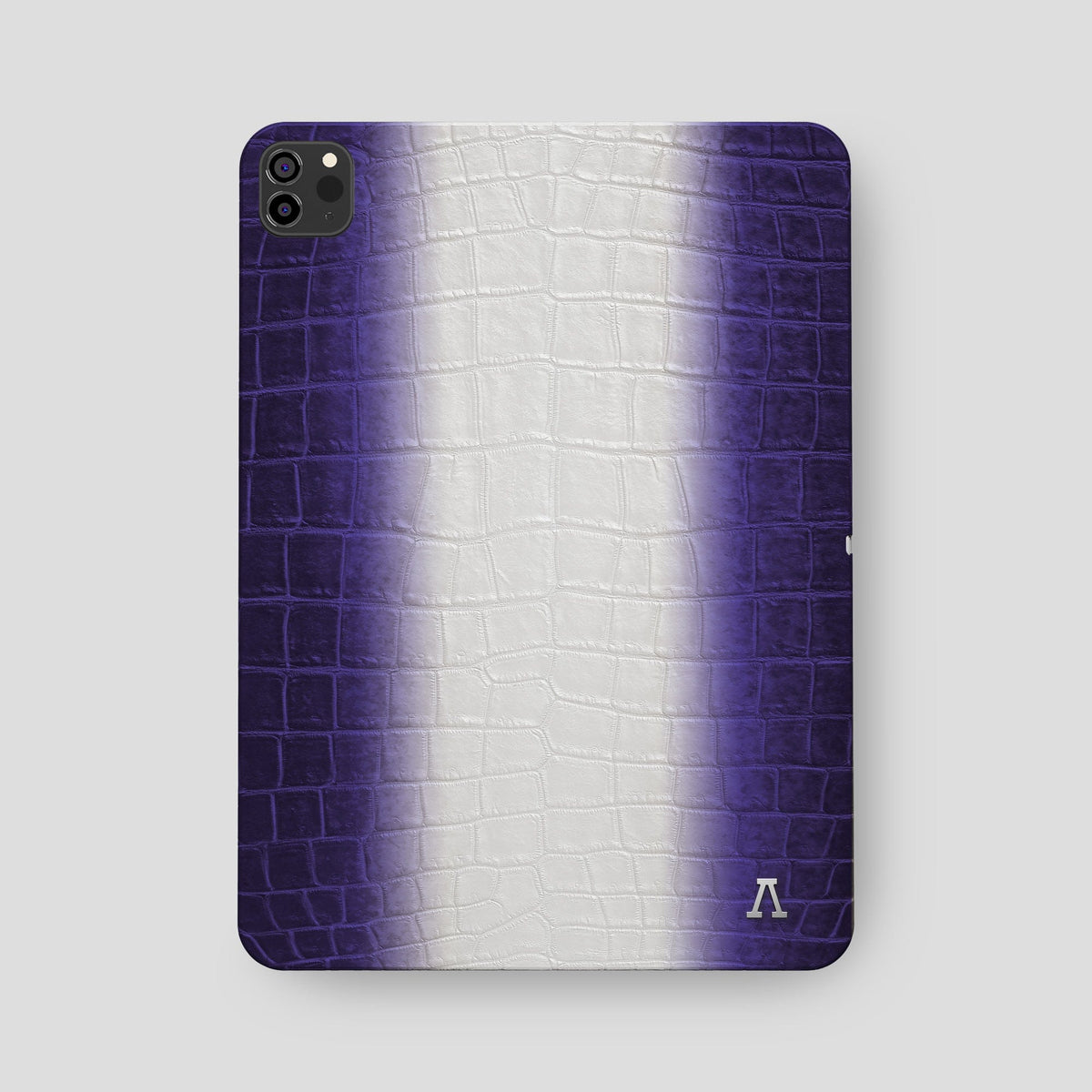 Purple iPad Pro 12.9-inch Case Himalayan Crocodile with Steel Metal -2 | Purple-Steel