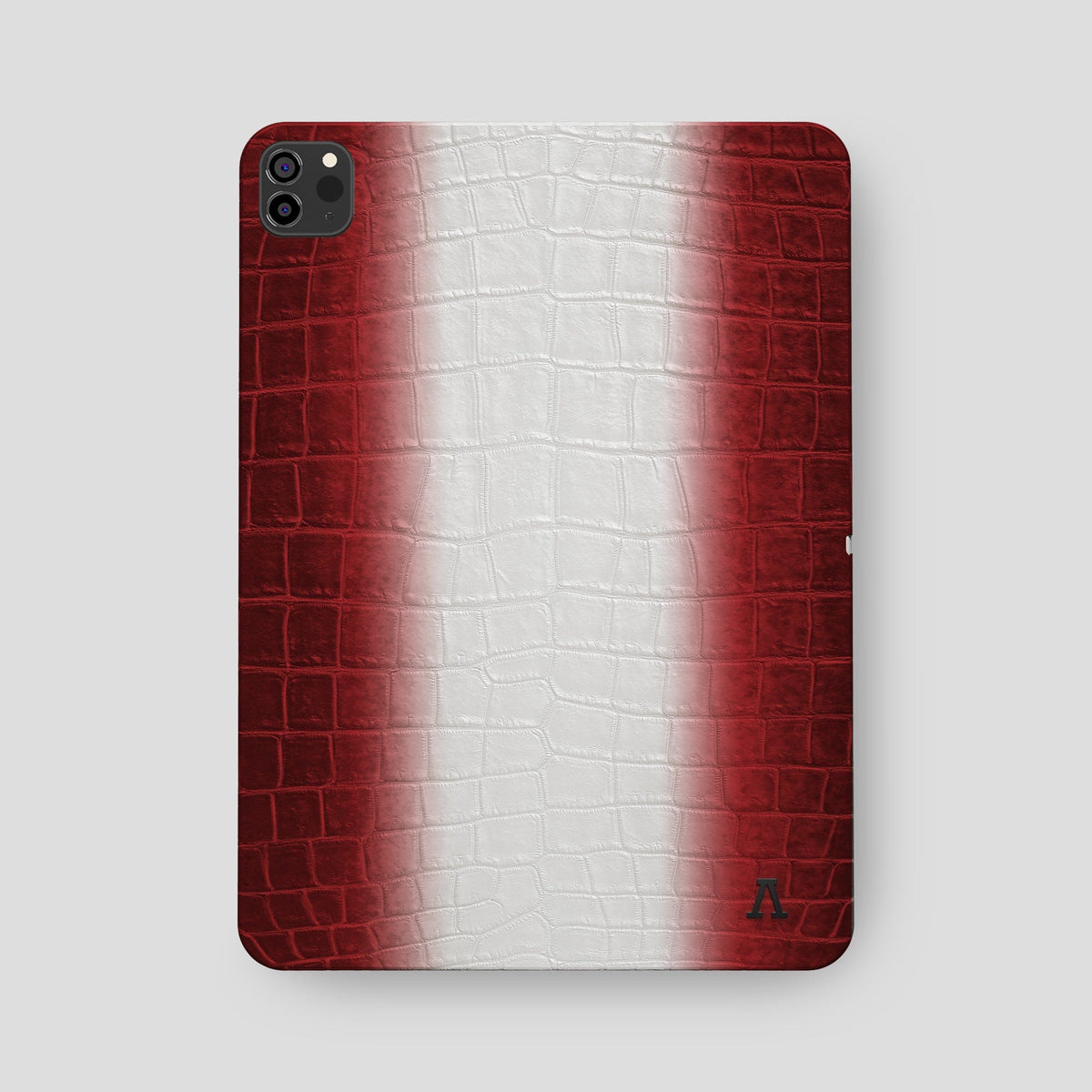 Red iPad Pro 12.9-inch Case Himalayan Crocodile with Black Metal -2 | Red-Black