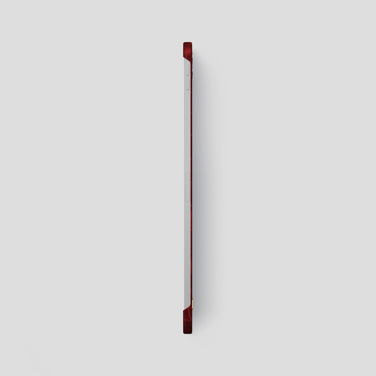 Red iPad Pro 12.9-inch Case Himalayan Crocodile with Gold Metal -3 | Red-Gold