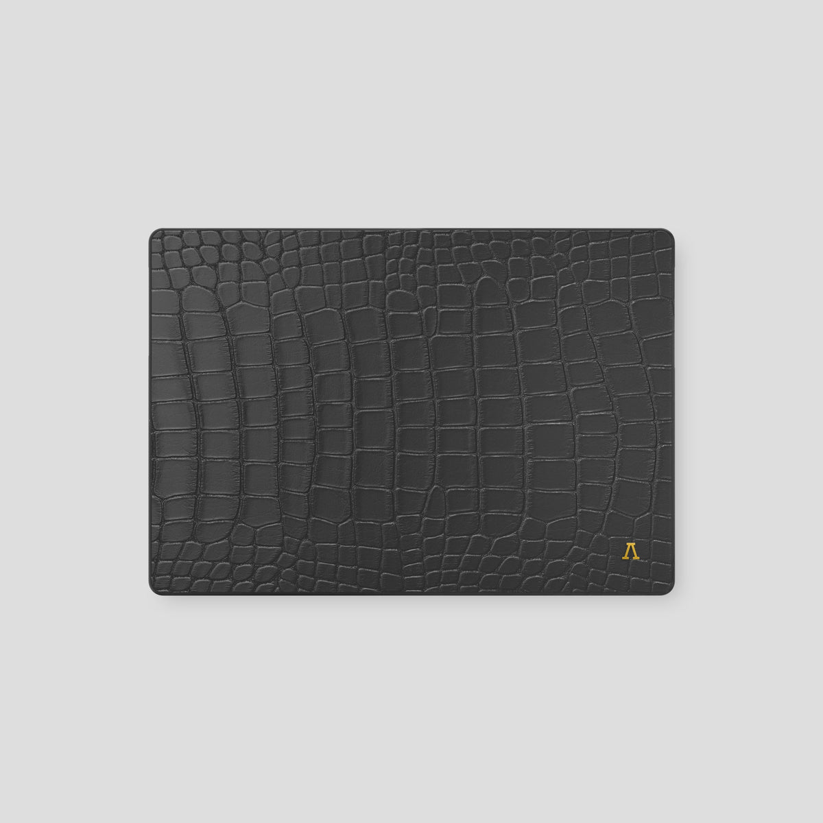 Grey Macbook Pro 14 Alligator with Gold Metal -2 | Grey-Gold