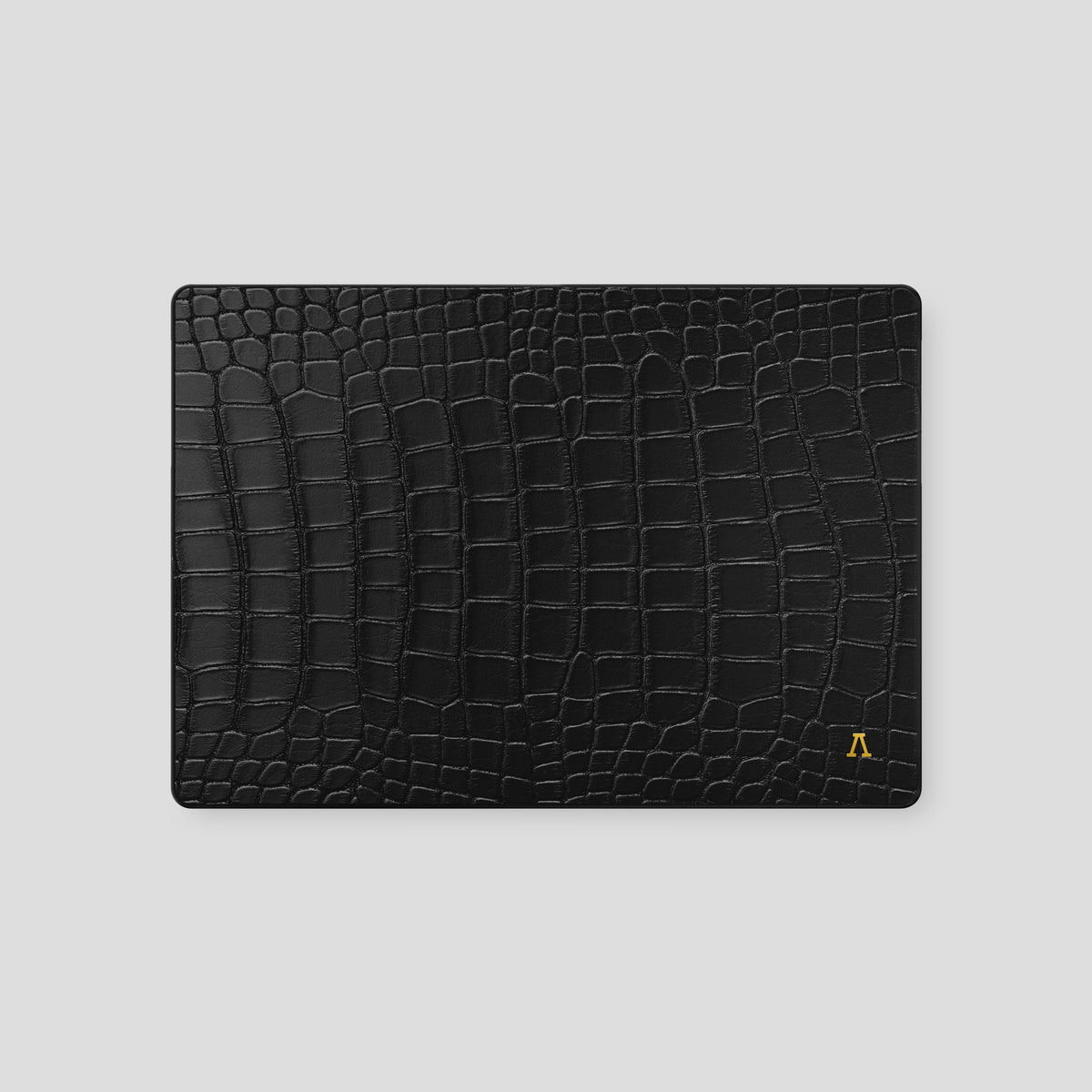 Black Macbook Pro 16 2021 Alligator with Gold Metal -2 | Black-Gold