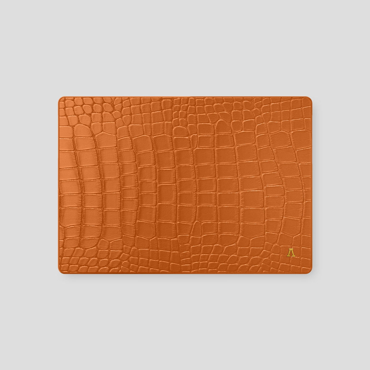 Orange Macbook Pro 16 2021 Alligator with Gold Metal -2 | Orange-Gold