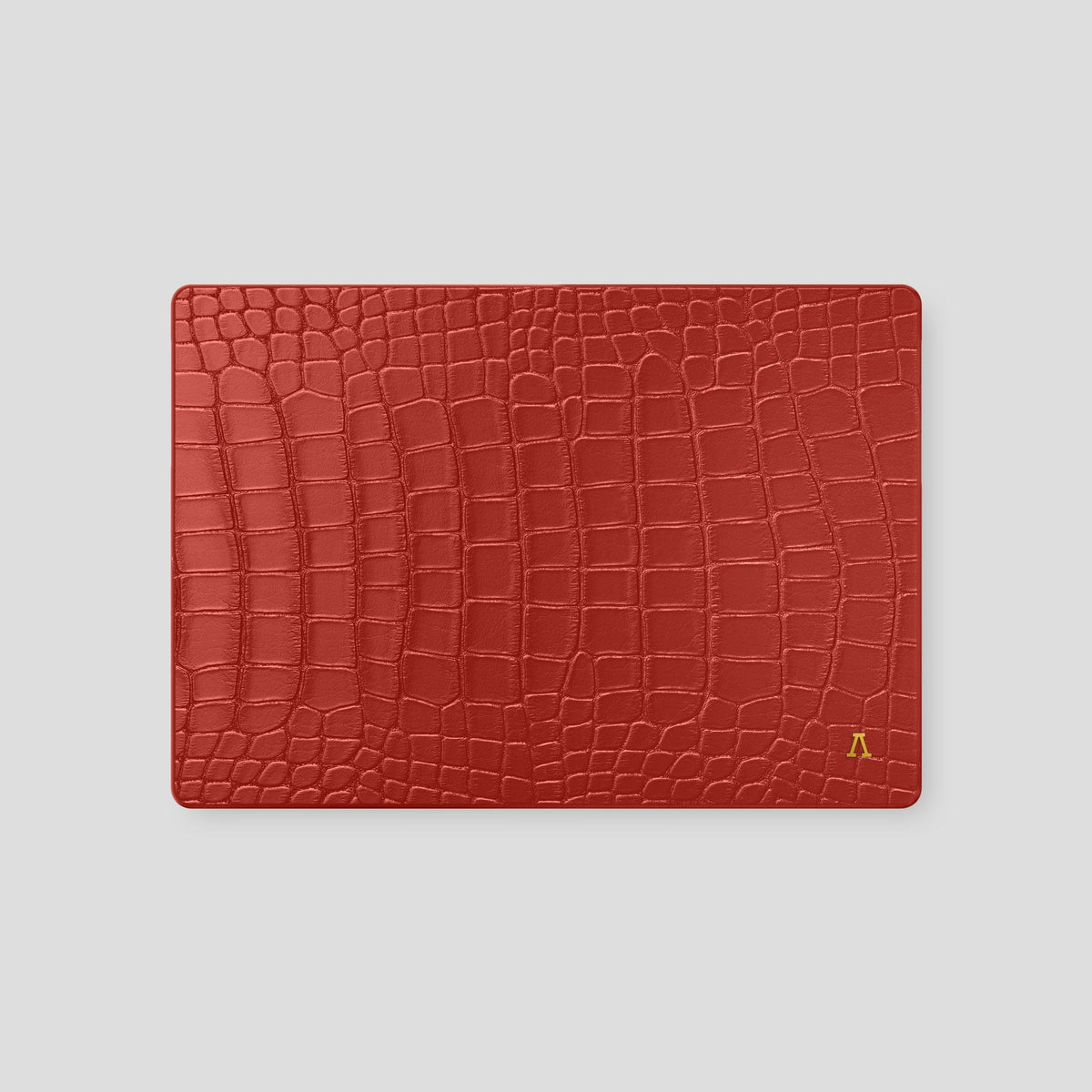Red Macbook Pro 16 2021 Alligator with Gold Metal -2 | Red-Gold