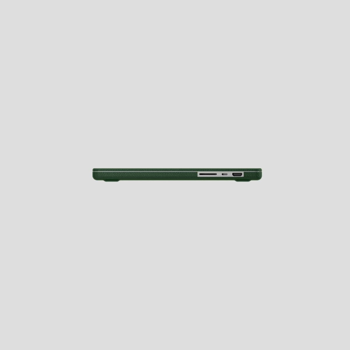 Dark Green Macbook 16 2021 Calf with Steel Metal -6 | Dark-Green-Steel