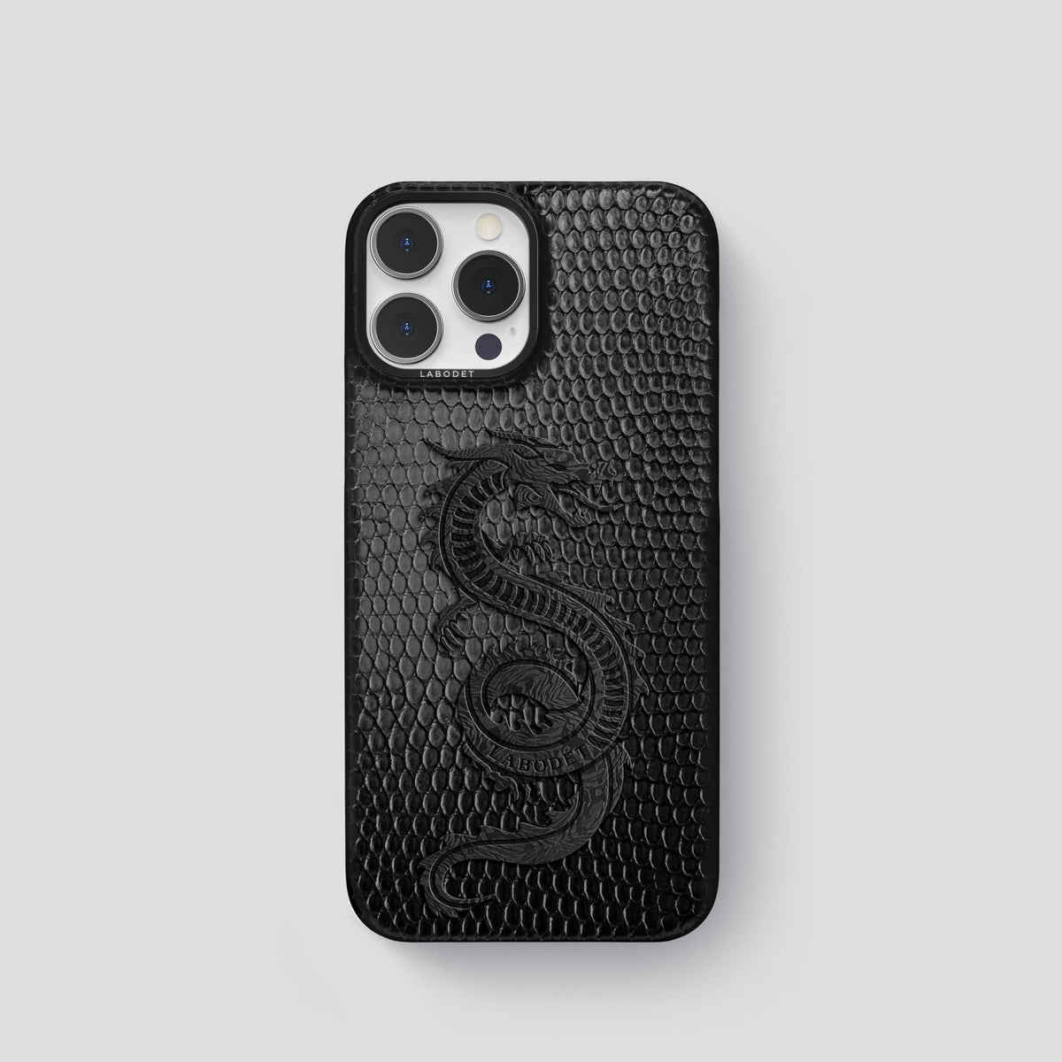 Black iPhone 14 Pro Classic Case with Black Metal -1 | Black-Black