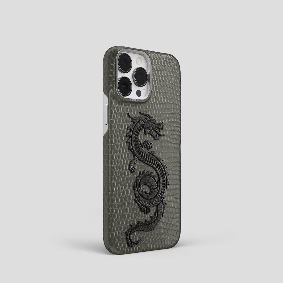 Grey iPhone 14 Pro Classic Case with Steel Metal -2 | Grey-Steel