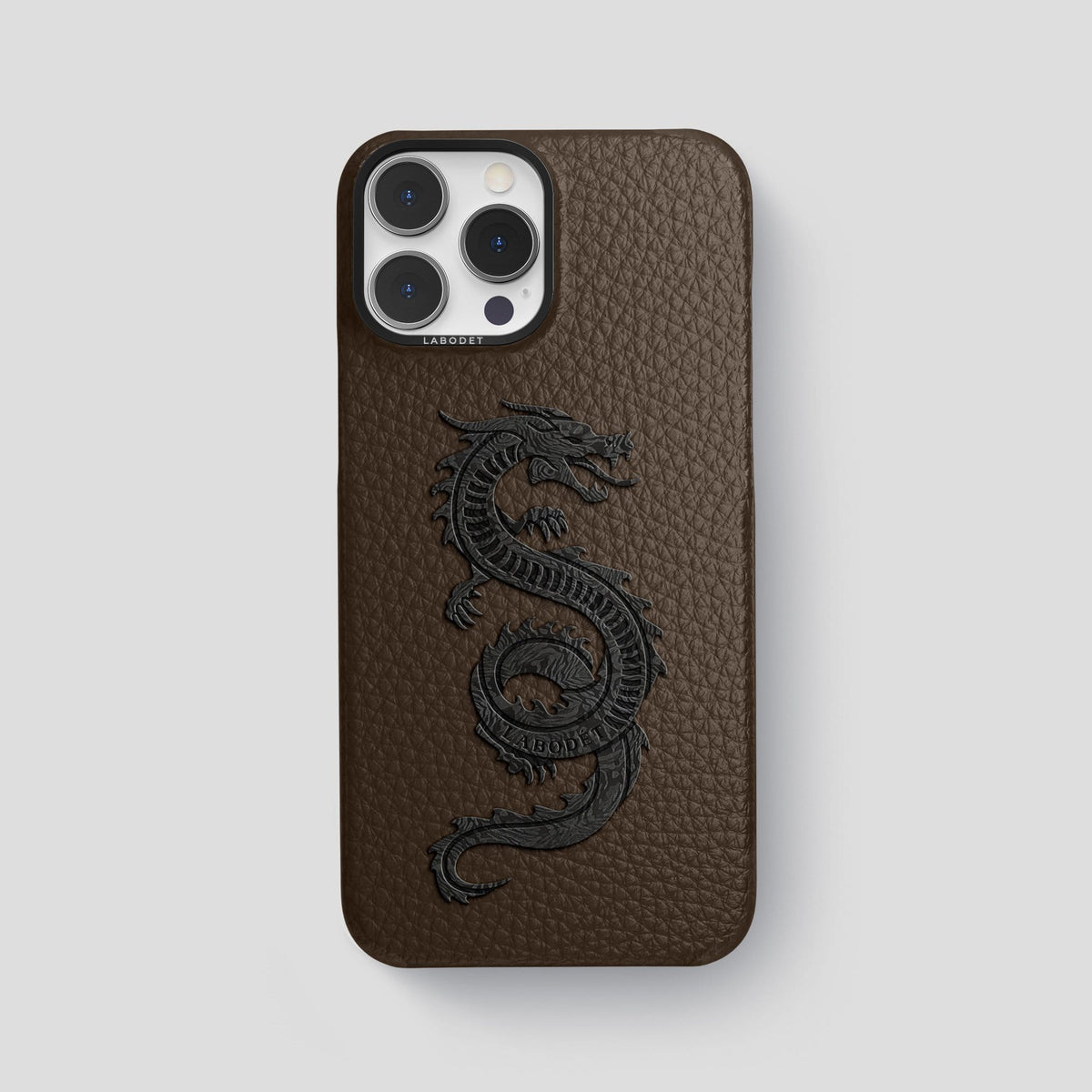 Dark Brown iPhone 14 Pro Max Classic Case Calf with Black Metal -1 | Dark-Brown-Black