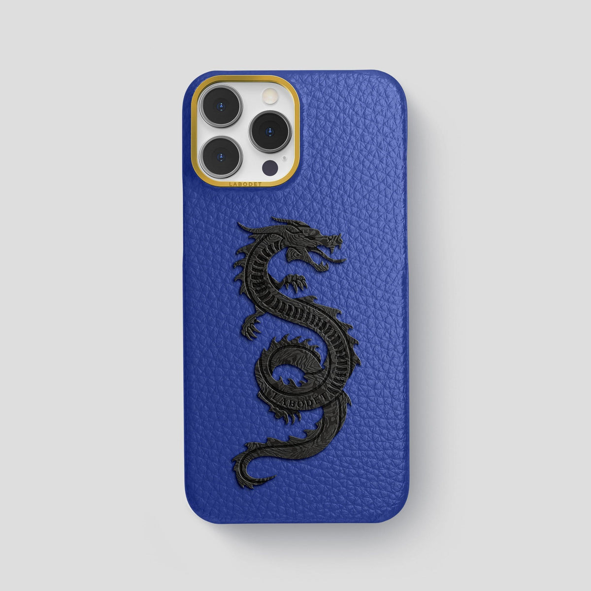 Royal Blue iPhone 14 Pro Max Classic Case Calf with Gold Metal -1 | Royal-Blue-Gold