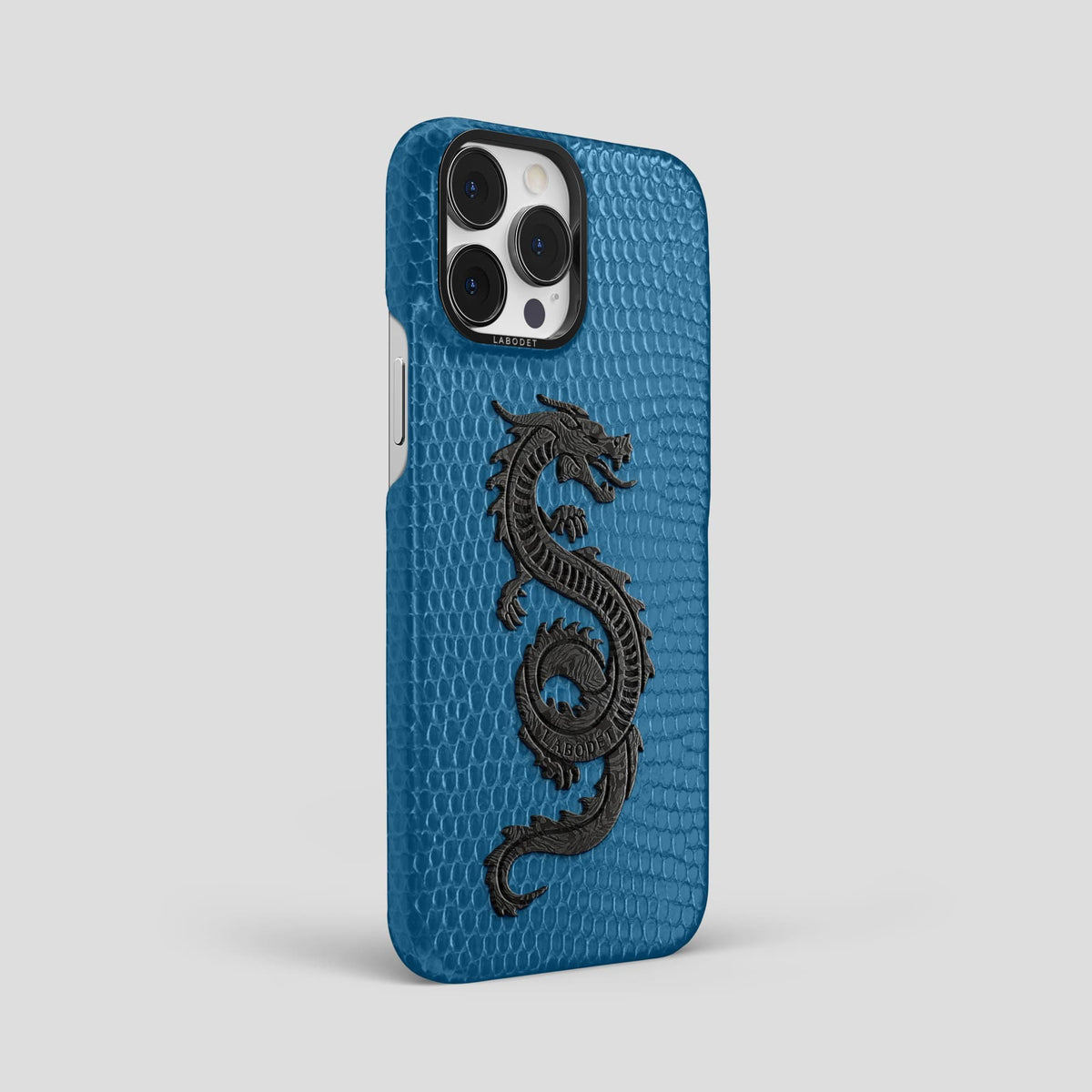 Blue iPhone 14 Pro Max Classic Case with Black Metal -2 | Blue-Black