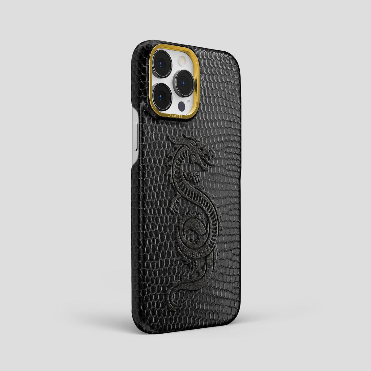 Black iPhone 14 Pro Max Classic Case with Gold Metal -2 | Black-Gold