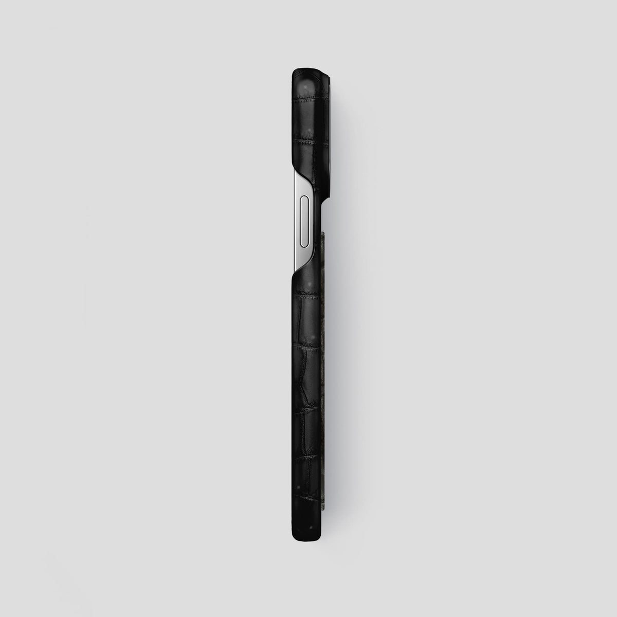 Black iPhone 14 Pro Max Classic Case with Black Metal -3 | Black-Black