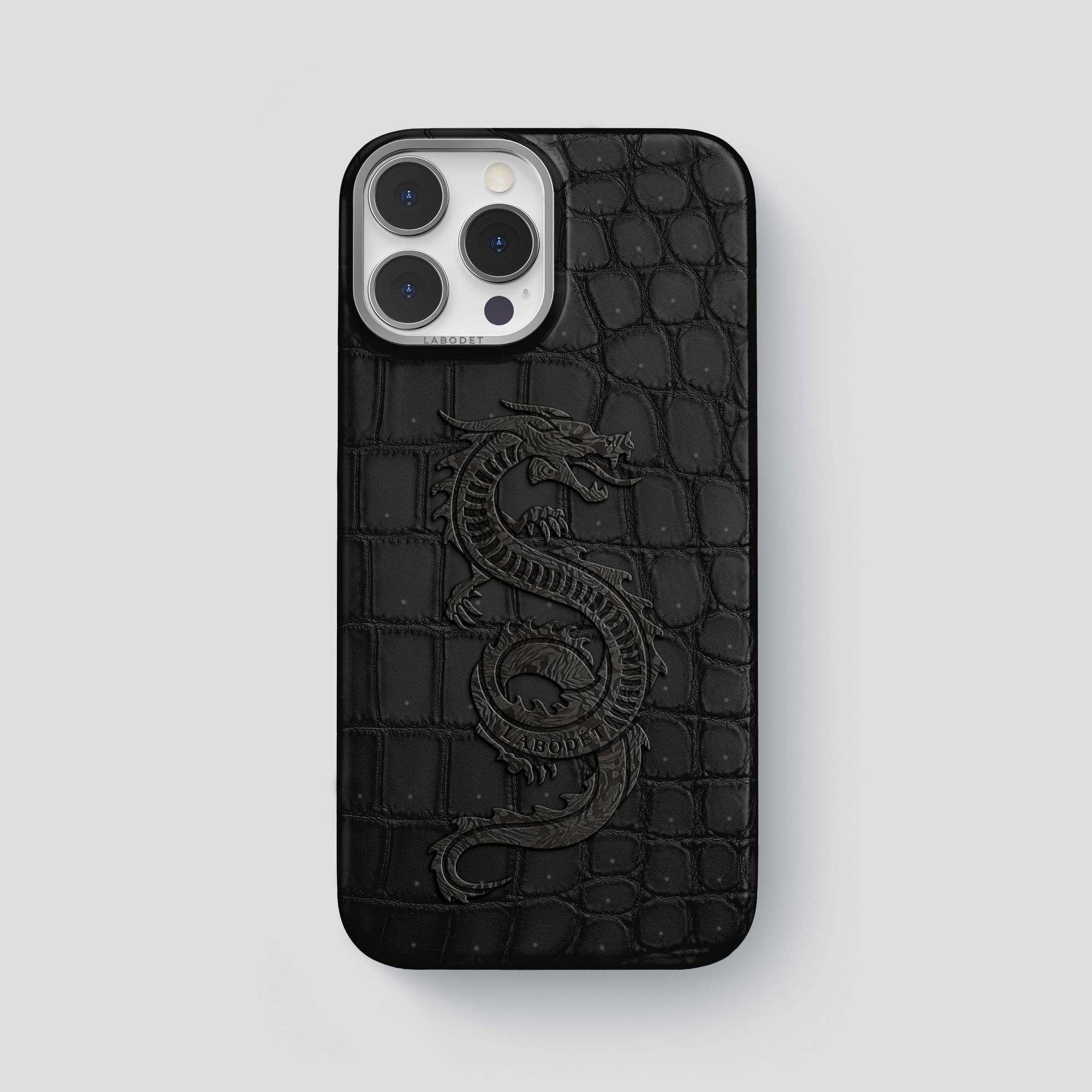 DEMIU POCHE Croco iPhone 14 Pro Max ブラック POCHE FLAT CROCO iPhone14【iPhone16e兼用可能】