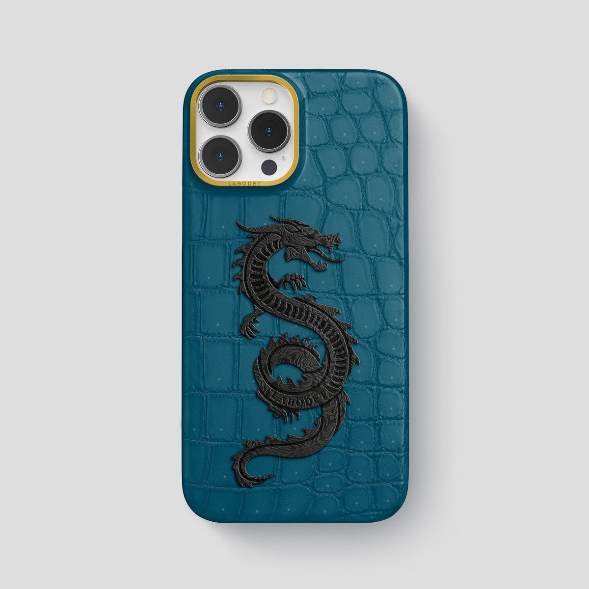 Duck-Blue iPhone 14 Pro Max Classic Case with Gold Metal -1 | Duck-Blue-Gold