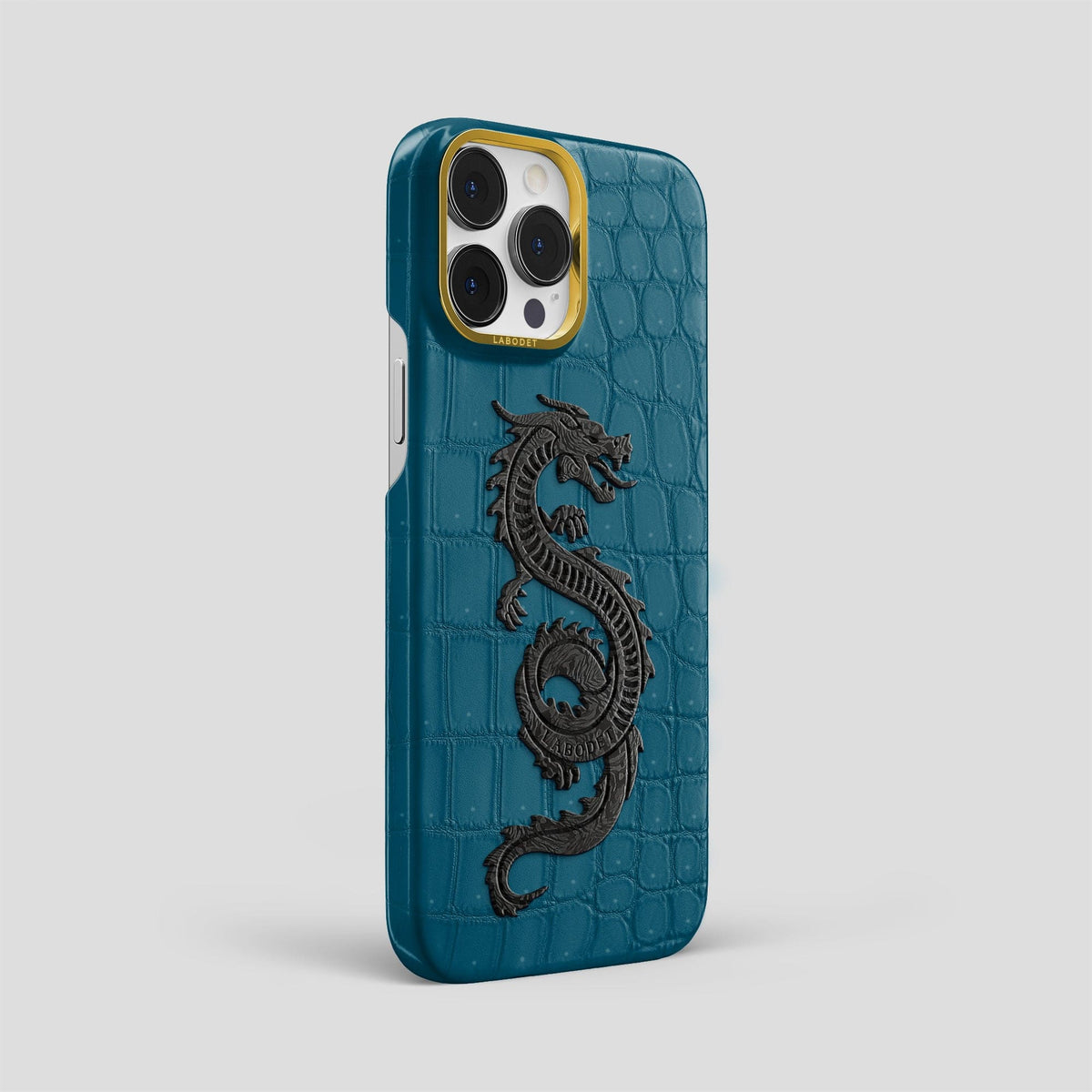 Duck-Blue iPhone 14 Pro Max Classic Case with Gold Metal -2 | Duck-Blue-Gold