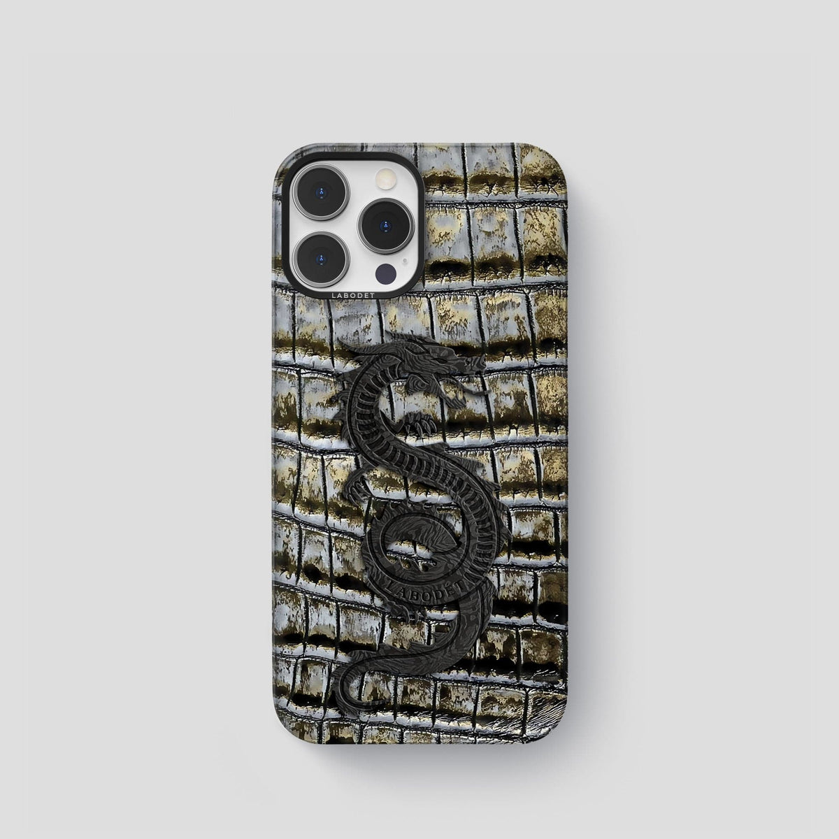 Antique-Bronze iPhone 14 Pro Himalaya Classic Case with Black Metal -1 | Antique-Bronze-Black