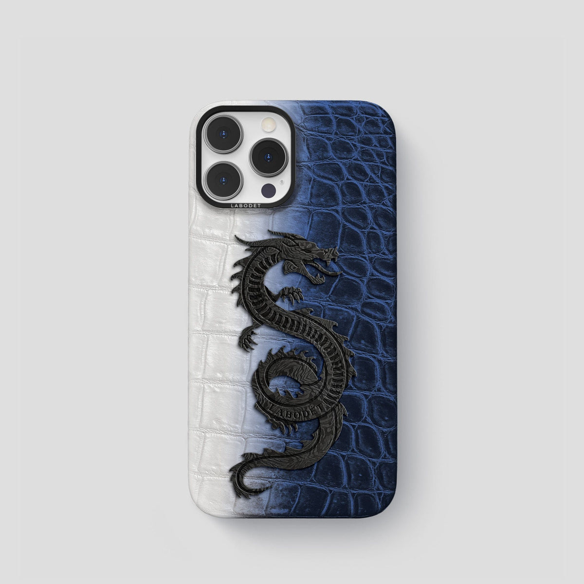 Navy Blue iPhone 14 Pro Himalaya Classic Case with Black Metal -1 | Navy-Blue-Black