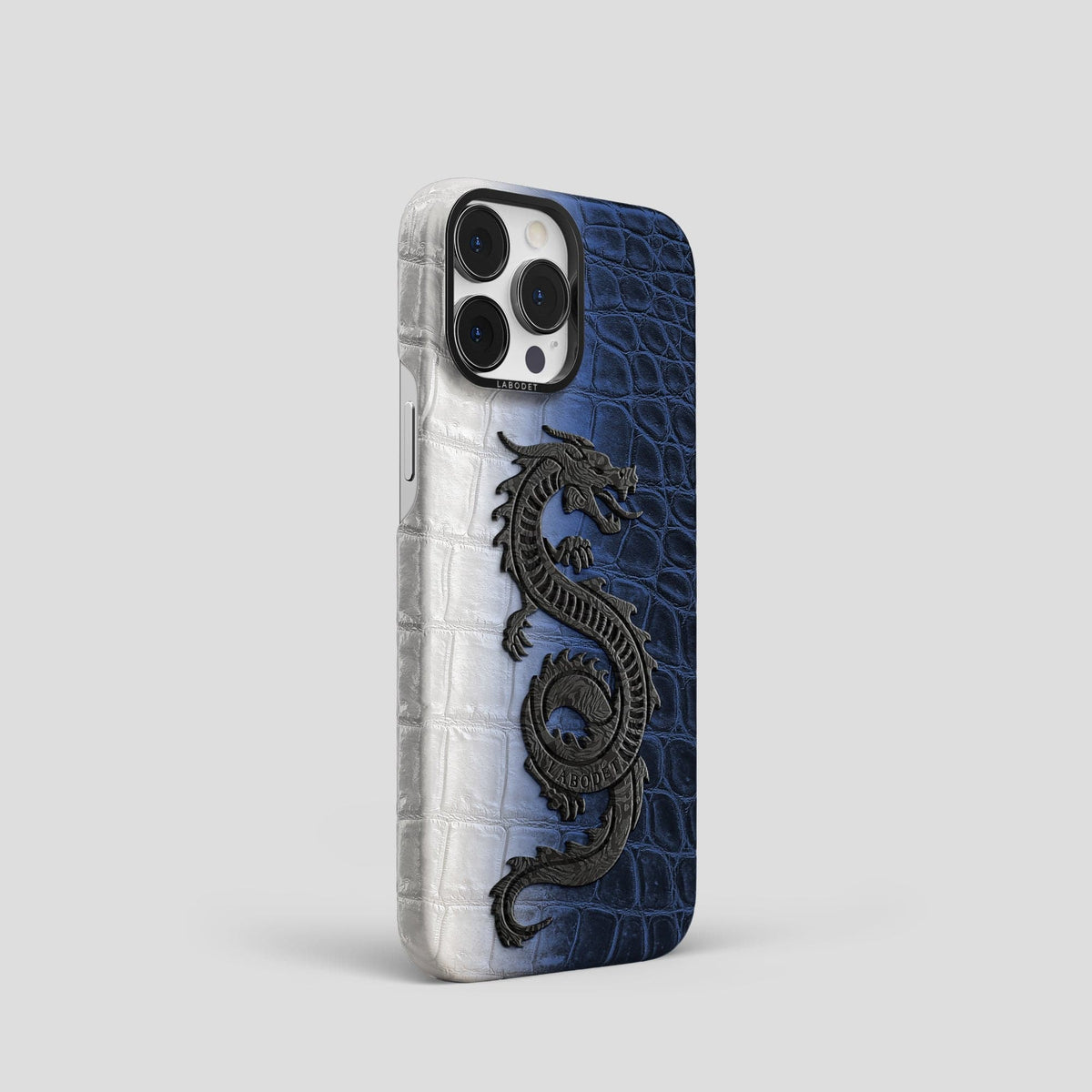 Navy Blue iPhone 14 Pro Himalaya Classic Case with Black Metal -2 | Navy-Blue-Black