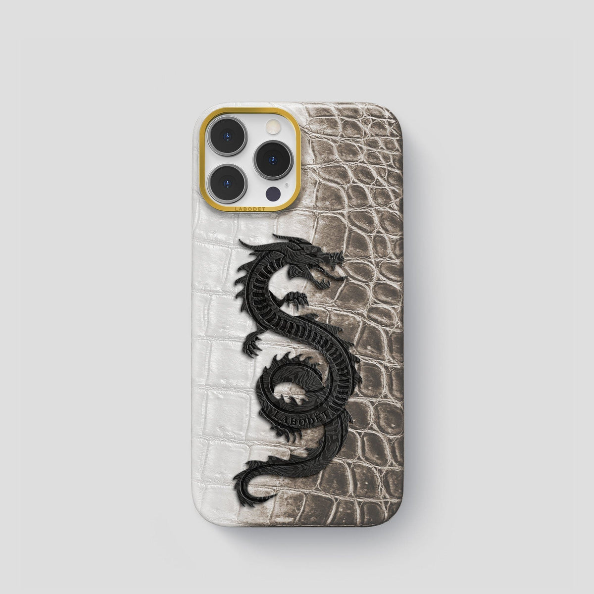 Dark iPhone 14 Pro Himalaya Classic Case with Gold Metal -1 | Dark-Gold
