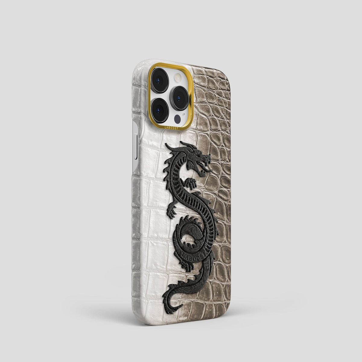 Dark iPhone 14 Pro Himalaya Classic Case with Gold Metal -2 | Dark-Gold