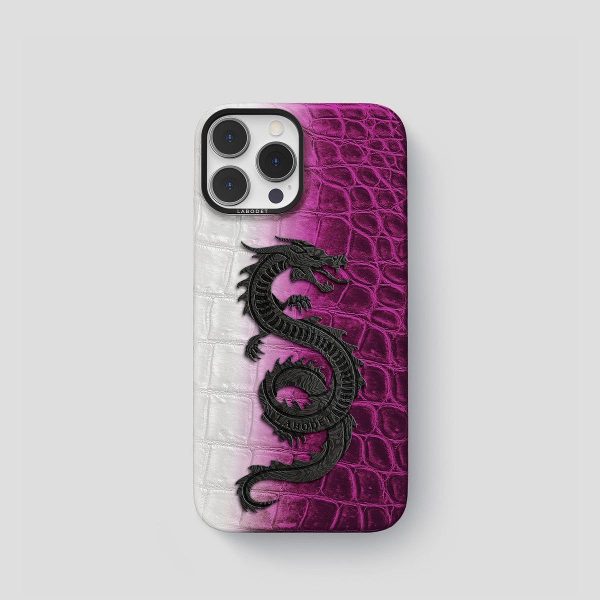 Fuchsia iPhone 14 Pro Himalaya Classic Case with Black Metal -1 | Fuchsia-Black