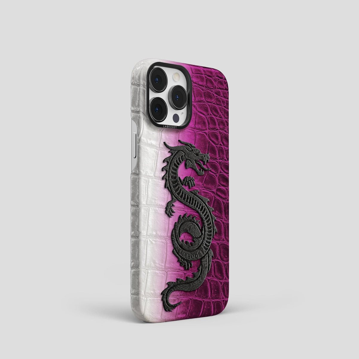 Fuchsia iPhone 14 Pro Himalaya Classic Case with Black Metal -2 | Fuchsia-Black