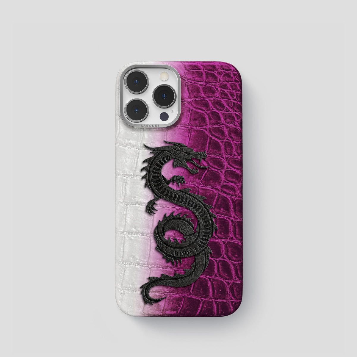 Fuchsia iPhone 14 Pro Himalaya Classic Case with Steel Metal -1 | Fuchsia-Steel