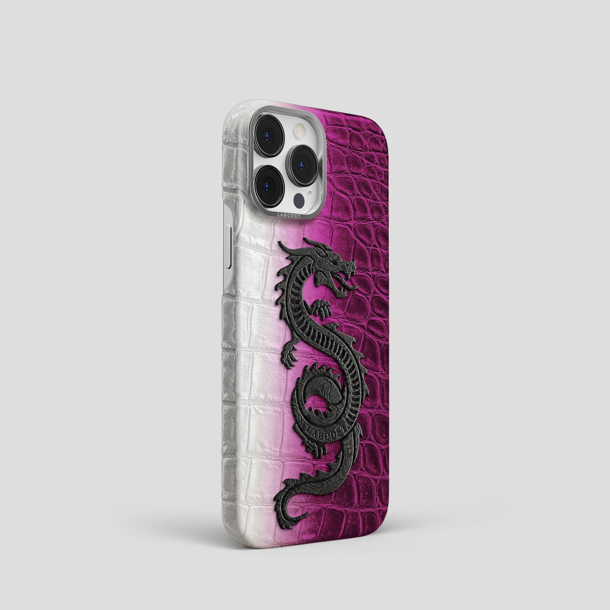 Fuchsia iPhone 14 Pro Himalaya Classic Case with Steel Metal -2 | Fuchsia-Steel