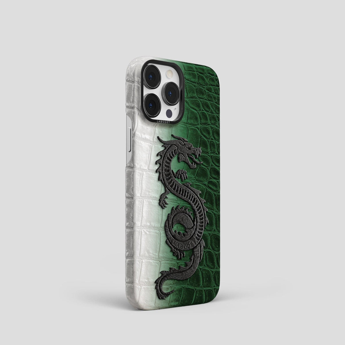 Green iPhone 14 Pro Himalaya Classic Case with Black Metal -2 | Green-Black