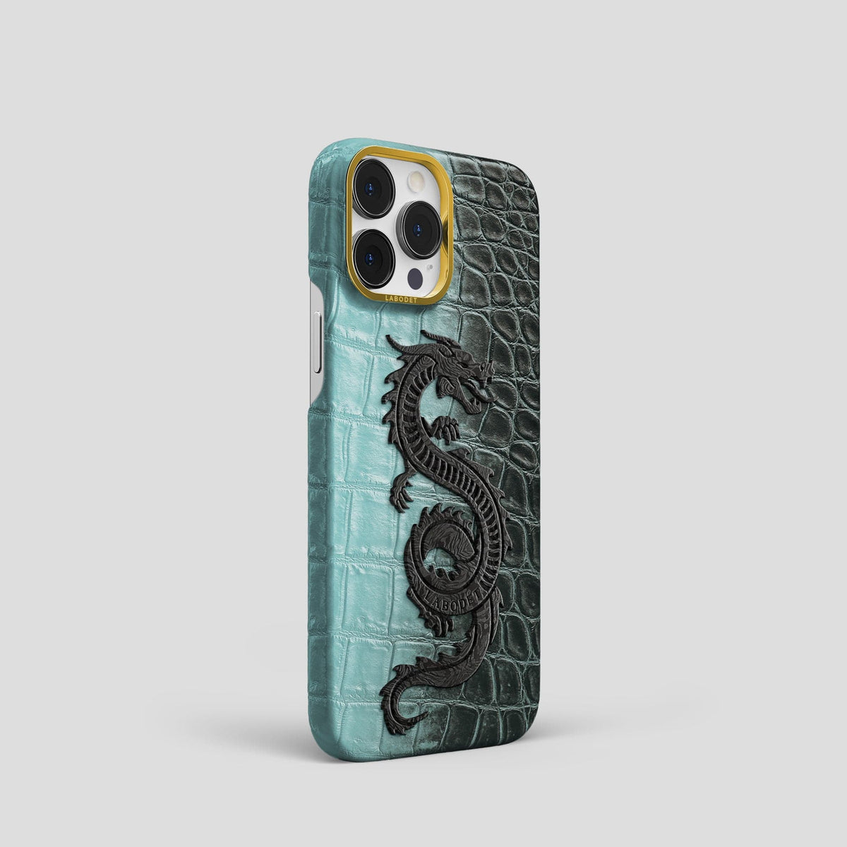 Light-Mint iPhone 14 Pro Himalaya Classic Case with Gold Metal -2 | Light-Mint-Gold