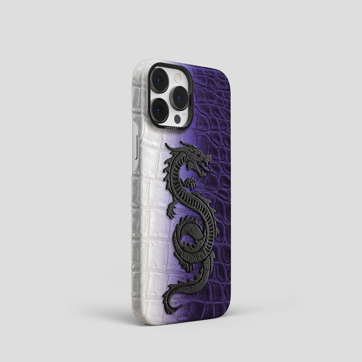 Purple iPhone 14 Pro Himalaya Classic Case with Black Metal -2 | Purple-Black