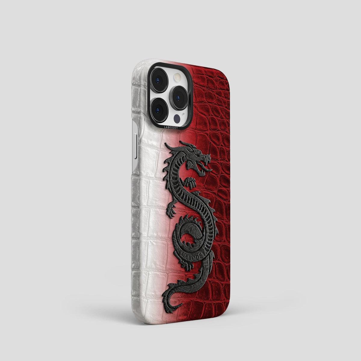 Red iPhone 14 Pro Himalaya Classic Case with Black Metal -2 | Red-Black