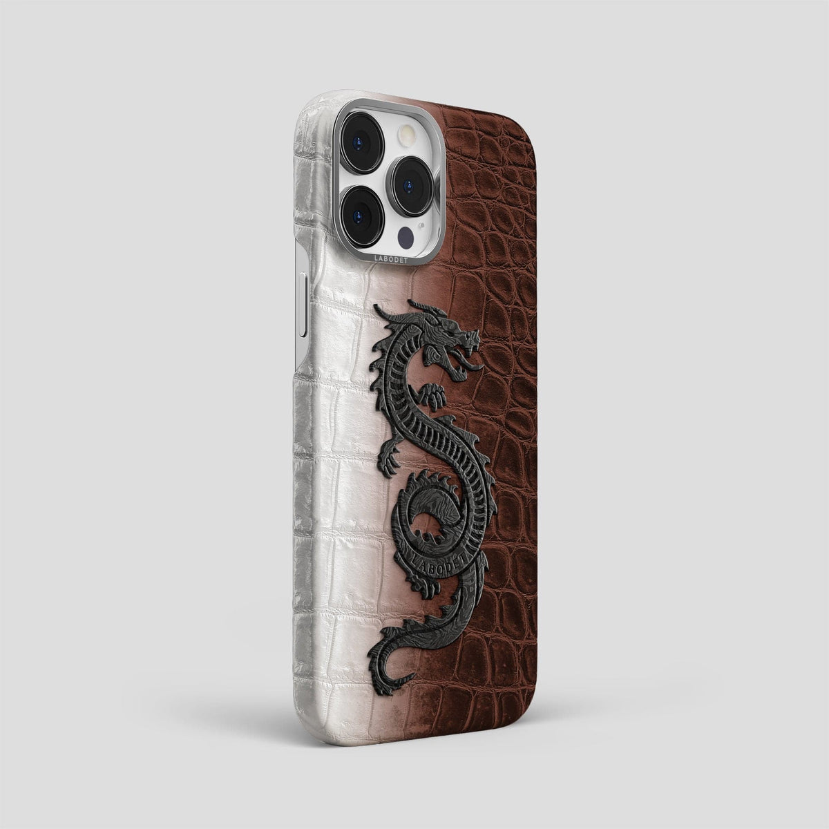 Dark Brown iPhone 14 Pro Max Himalaya Classic Case with Steel Metal -2 | Dark-Brown-Steel